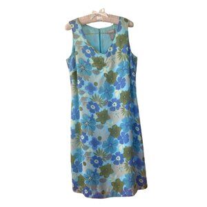 Old Navy Blue Flower Sleeveless Dress